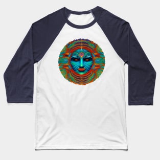 New World Gods (23) - Mesoamerican Inspired Psychedelic Art Baseball T-Shirt